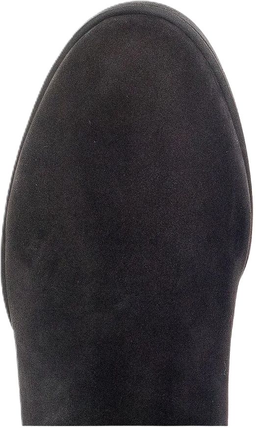Wadenhohe Raffstiefel aus Veloursleder