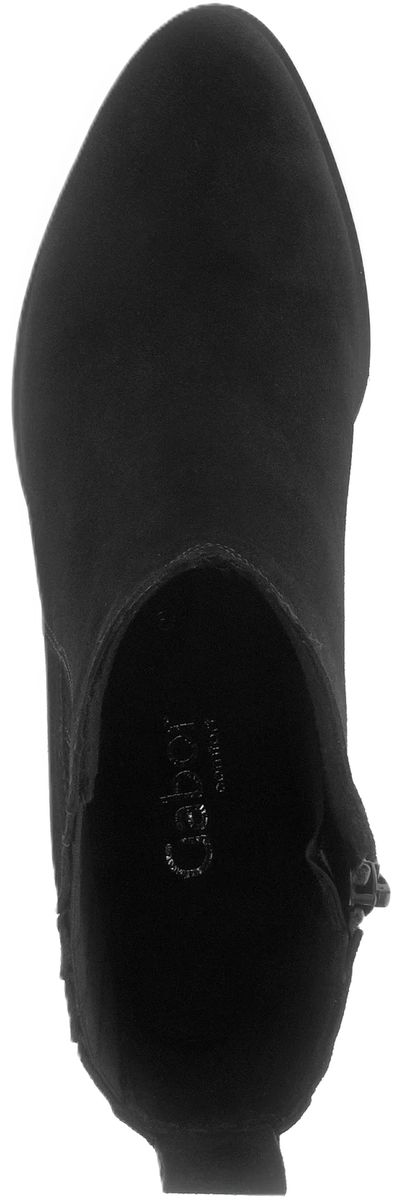 Klassische Wildleder-Stiefeletten mit Blockabsatz