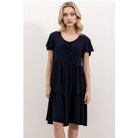 Gestuftes Minikleid mit Schleife
