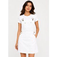 Klassisches Latzkleid aus Wildleder