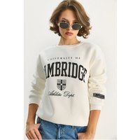 Sweatshirt mit College-Grafik-Print