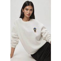 Besticktes Bären-Grafik-Sweatshirt