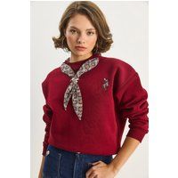 Sweatshirt mit Hirsch-Stickerei