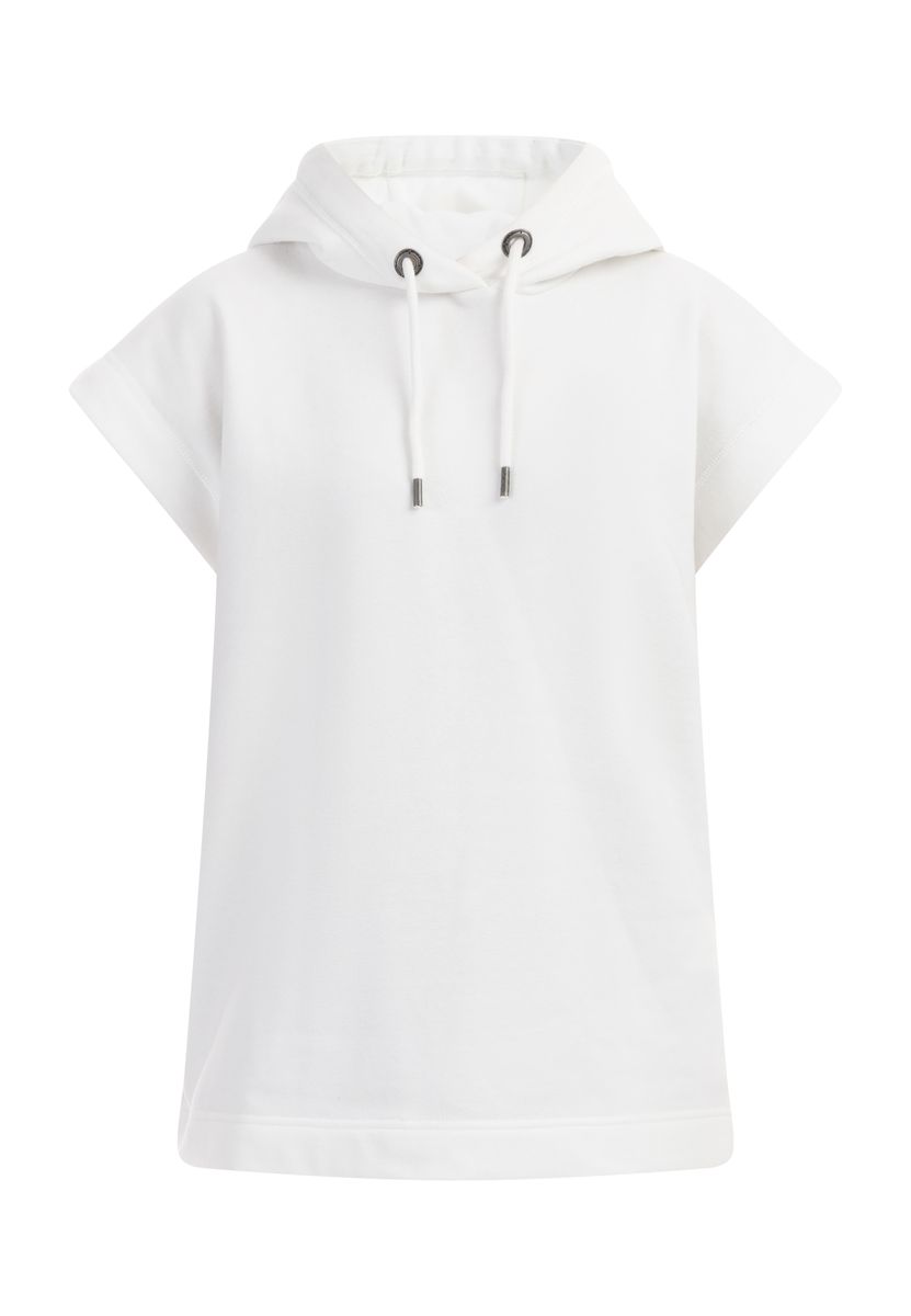 Oversized-Kapuzensweatshirt mit kurzen Ärmeln