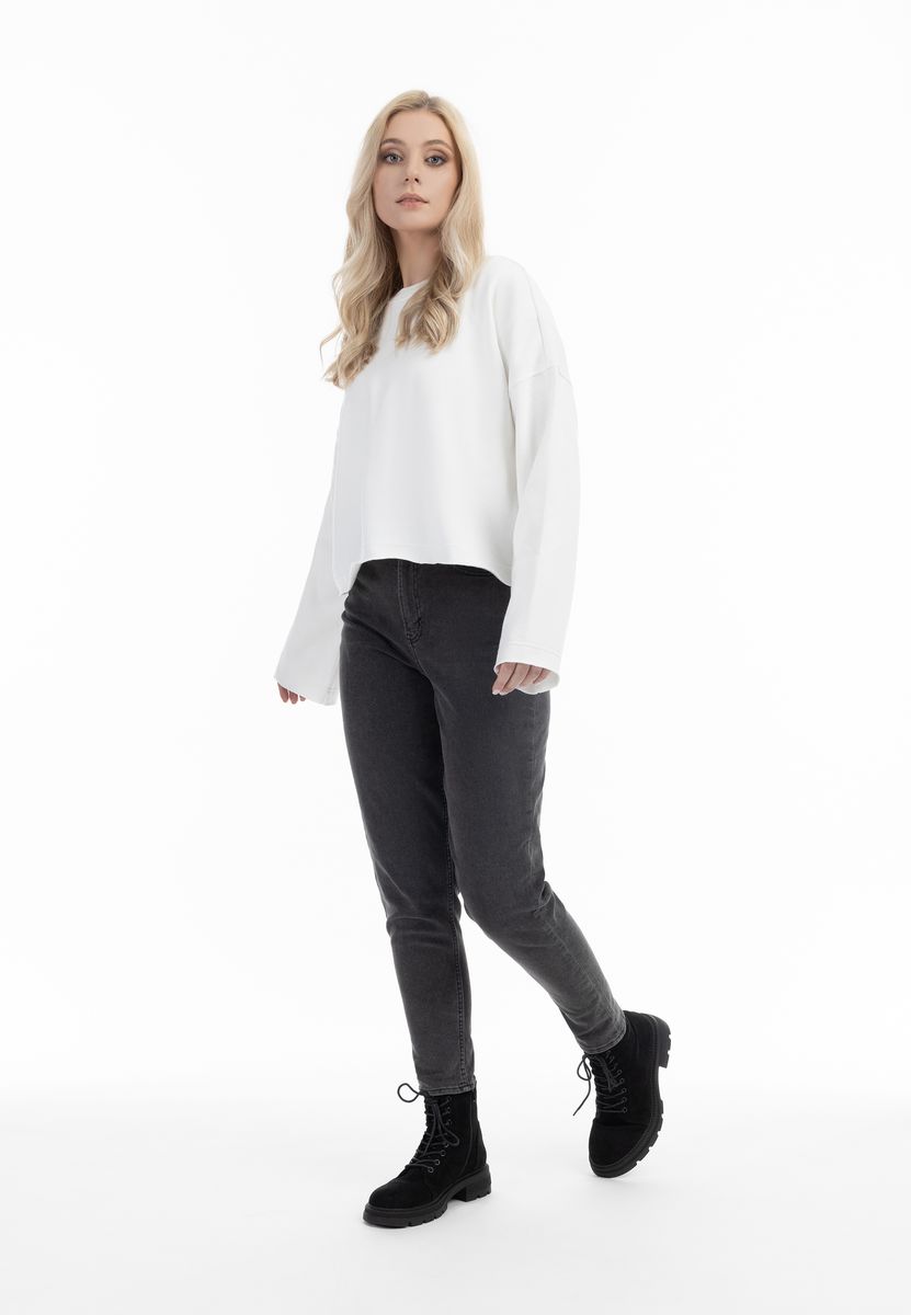 Oversized-Sweatshirt mit weiten Ärmeln