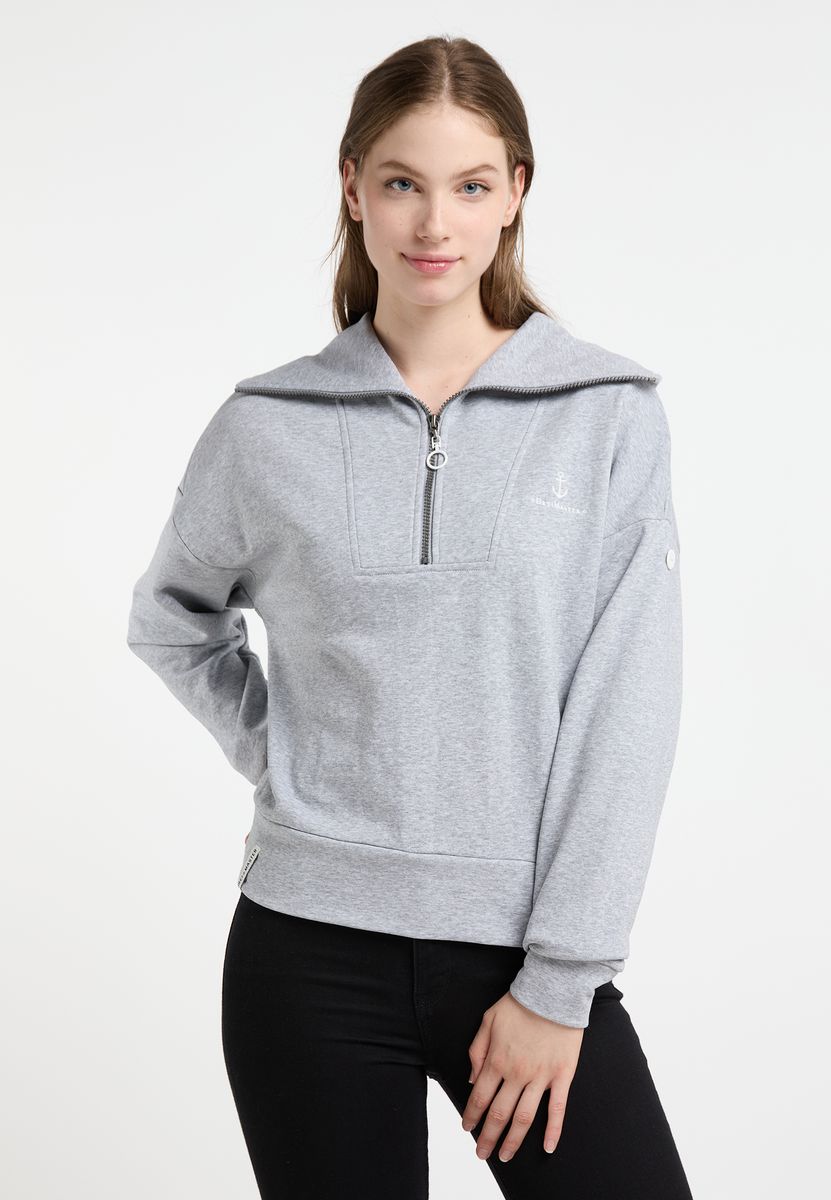 Oversized Sweatshirt mit Troyerkragen