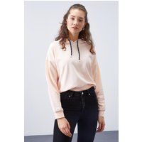 Entspannter Fleece-Hoodie mit Kordelzug