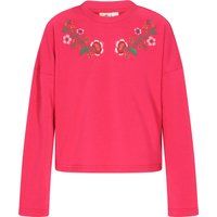 Boho-Sweatshirt mit Blumenstickerei