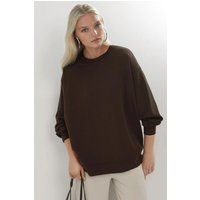 Lässiges Modal-Sweatshirt mit Rundhalsausschnitt