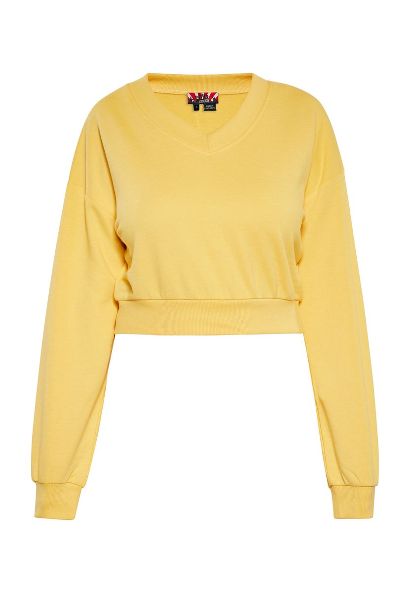 Verkürztes Sweatshirt mit V-Ausschnitt