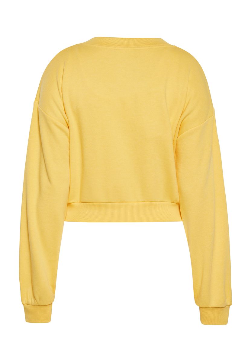 Verkürztes Sweatshirt mit V-Ausschnitt