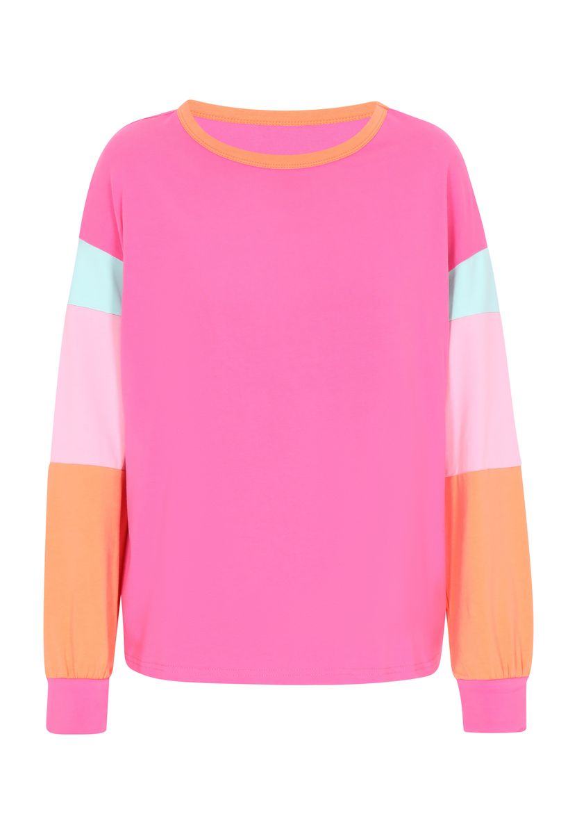 Langarm-Sweatshirt mit Color-Blocking