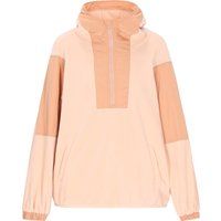 Fleece-Sweatshirt mit Colorblocking und halbem Reißverschluss