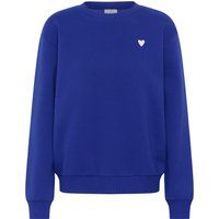 Weit geschnittenes Sweatshirt mit Herzstickerei