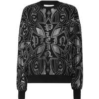 Sweatshirt mit Gothic-Strassverzierung