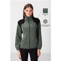 Zweifarbige Polar-Fleecejacke