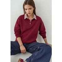 Oversize-Polo mit Streifendetail