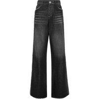 Weite Jeans mit Strass-Verzierung