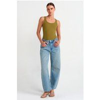 Hochtaillierte Jeans mit Ballonbein