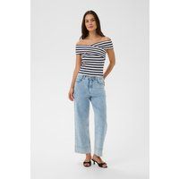 Weite Jeans mit verkürztem Bein