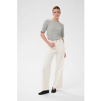 Verkürzte Wide-Leg-Jeans mit Nieten