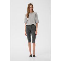 Schmal geschnittene Denim-Bermudashorts