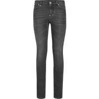 Schmal geschnittene Stonewashed-Denim-Jeans