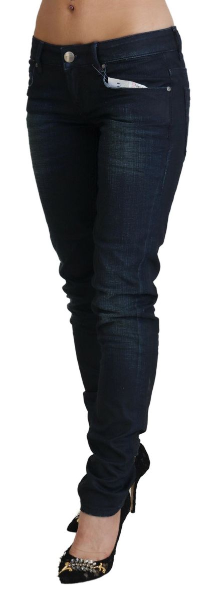 Schmal geschnittene Low-Rise Skinny Jeans