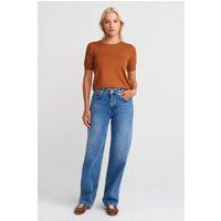 High-Waist-Jeans mit geradem Bein