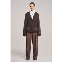 Lockerer Premium Strickcardigan mit V-Ausschnitt