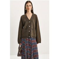 Oversized-Cardigan mit V-Ausschnitt