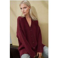 Oversize-Cardigan mit V-Ausschnitt