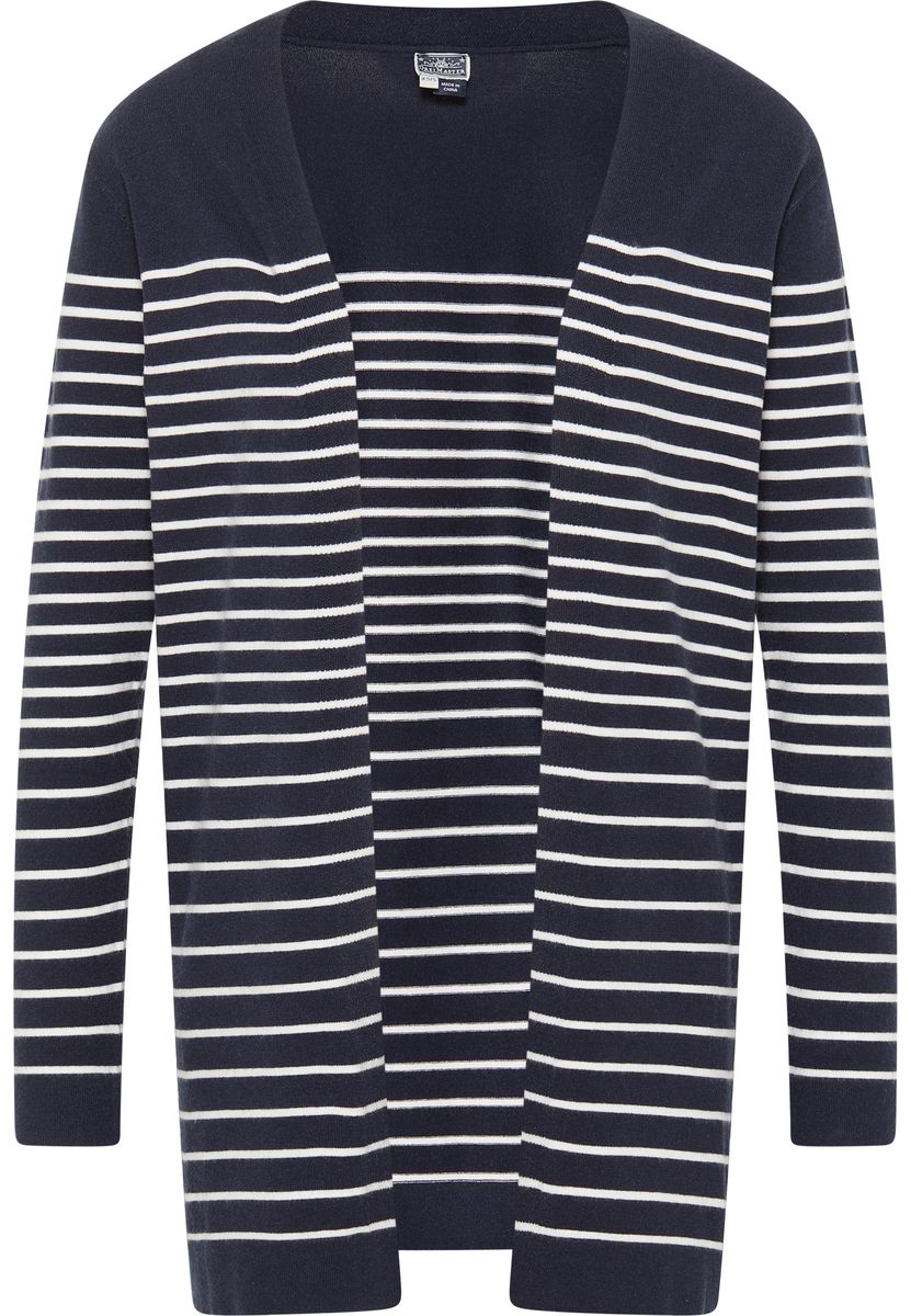 Gestreifter Maritimer Cardigan ohne Verschluss