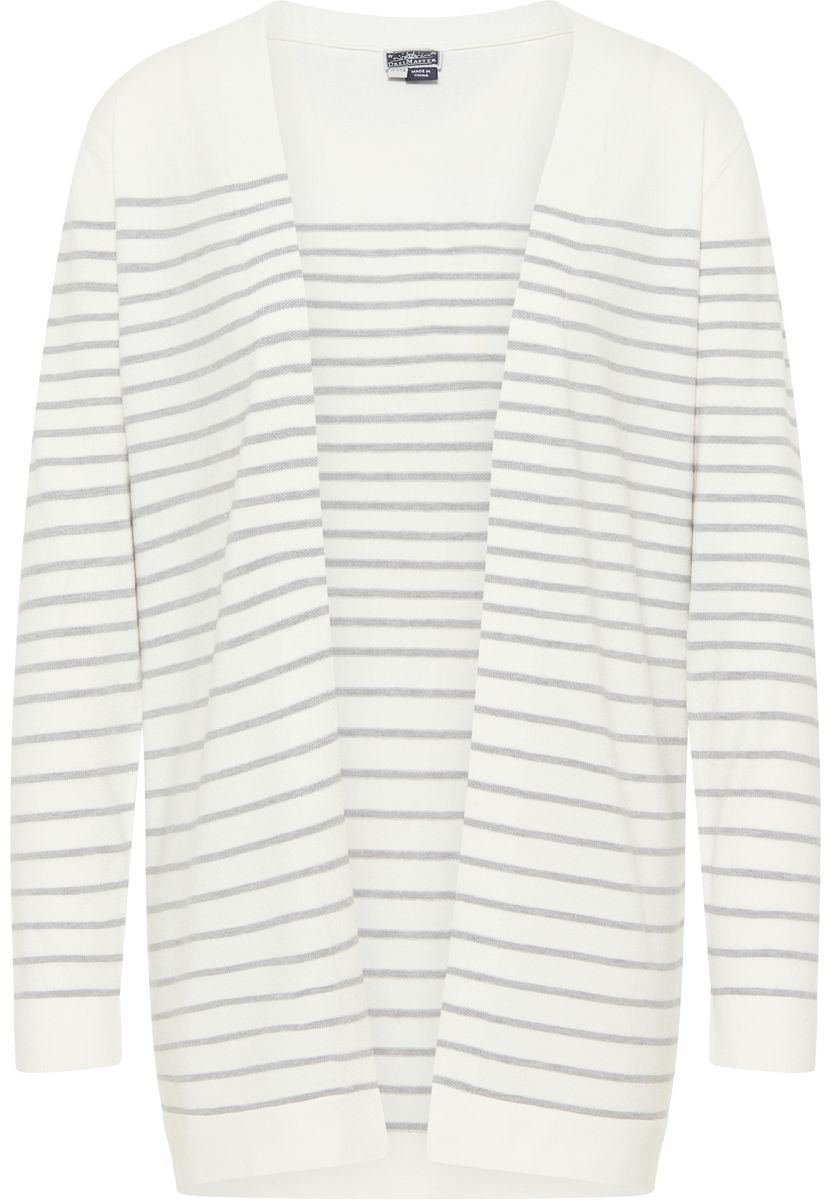 Gestreifter Offener Cardigan im Maritim-Look