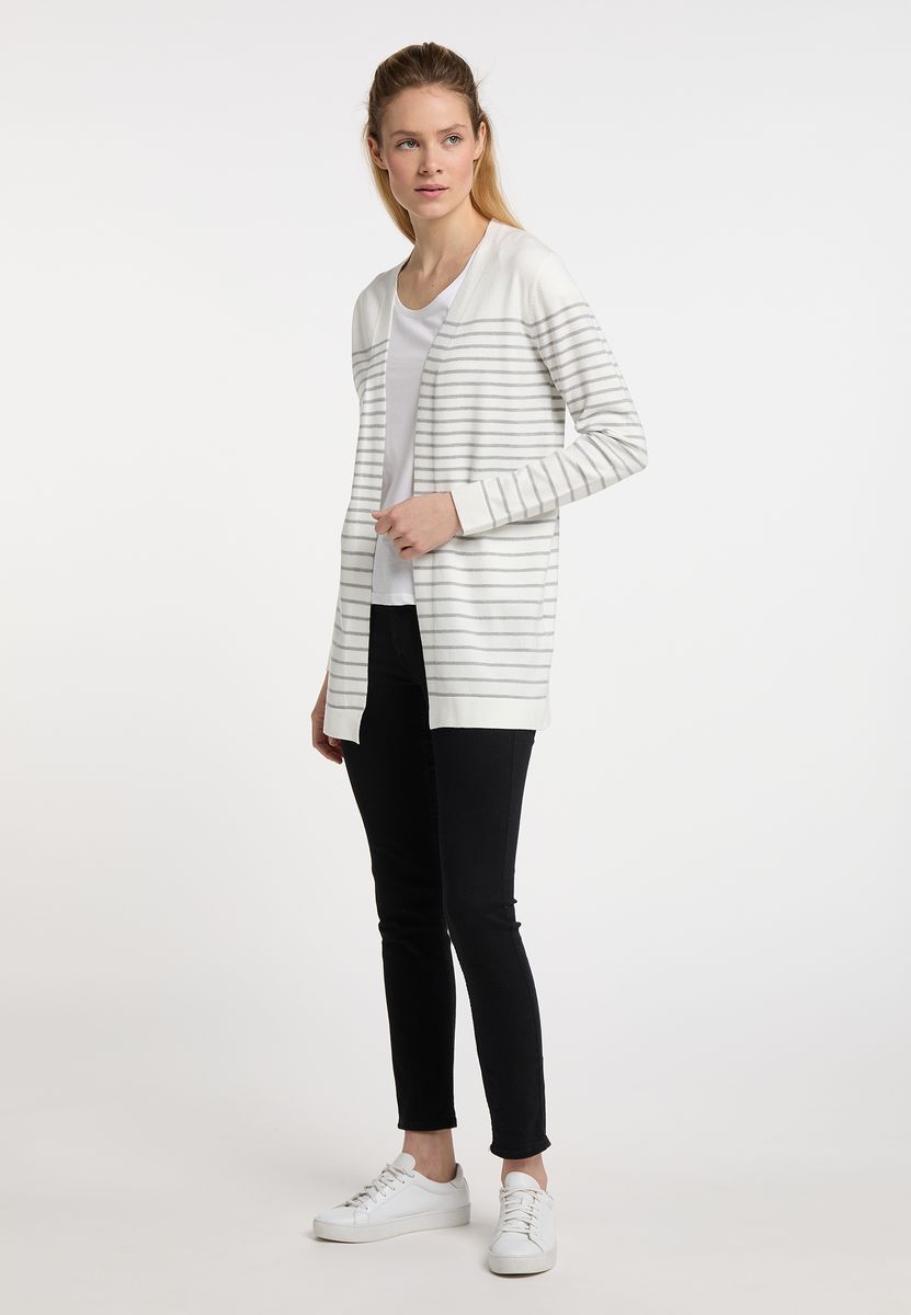 Gestreifter Offener Cardigan im Maritim-Look