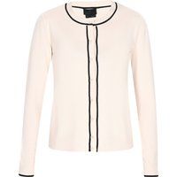 Elegante Strickjacke mit Kontrastborte