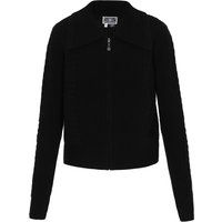 Klassischer Reißverschluss-Cardigan mit Polokragen