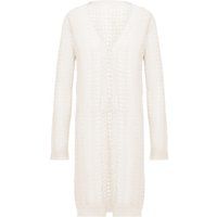 Offene Strickjacke mit Lochmuster