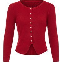 Gerippte Strickjacke mit Knöpfen