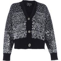 Strickjacke mit funkelndem Paillettenbesatz