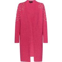 Elegante Longstrickjacke mit Perlenverzierung