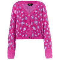 Kurzer Cardigan mit Leopardenmuster