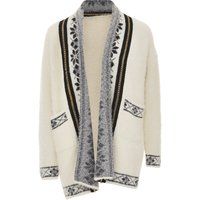 Struktur-Strickjacke mit Kettenverzierung