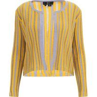 Gestreifter Offener Strickcardigan