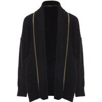 Offene Strickjacke mit Kettendetail