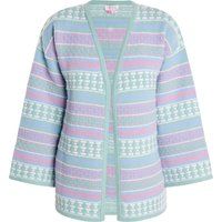 Grobstrick-Cardigan mit Muster und offener Front