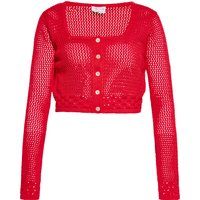 Kurzer Cardigan mit Lochmuster