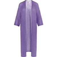 Lange Strickjacke mit Metallicschimmer