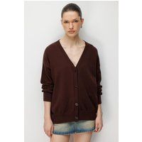 Lockerer Strick-Cardigan mit V-Ausschnitt