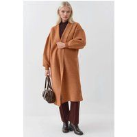 Strukturierter Rippstrick-Midi-Cardigan